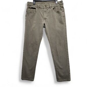 Mott & Bow Mercer Slim Jeans Mens 36x30‎ (Fits as 33x29) Military Green Stretch